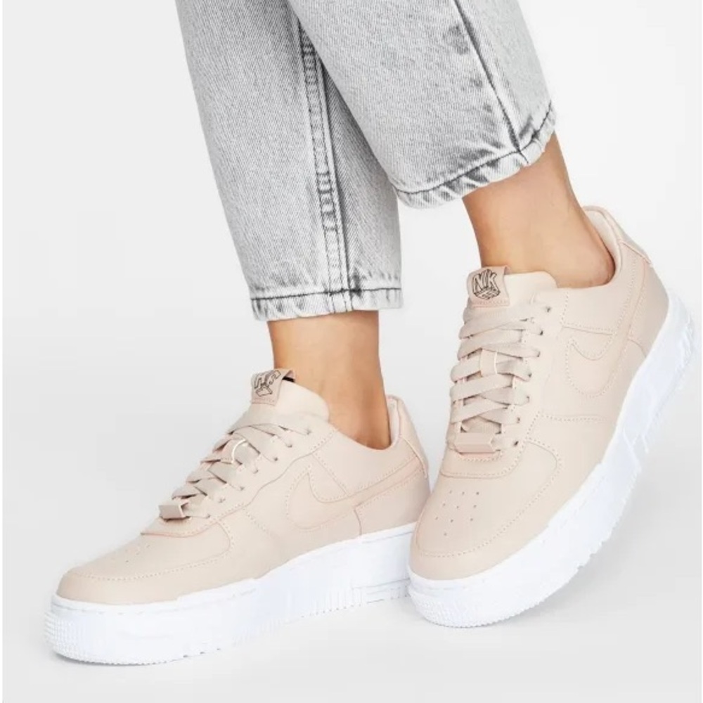 Nike Air Force 1 Pixel Sneakers Particle Beige White Size 9